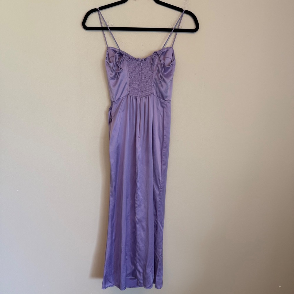 Reformation Marguerite Silk Midi dress 0 lilac purple cocktail wedding feminine - Picture 5 of 8